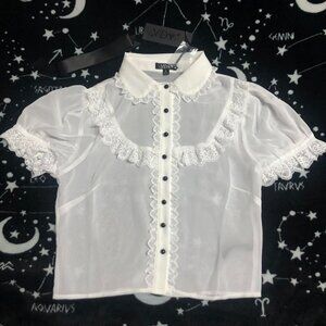Dolls Kill In Conclusion Chiffon Top